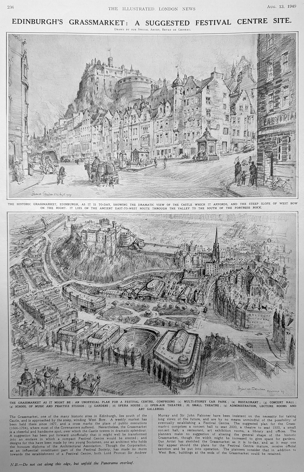 Edinburgh The Grass Market 1949